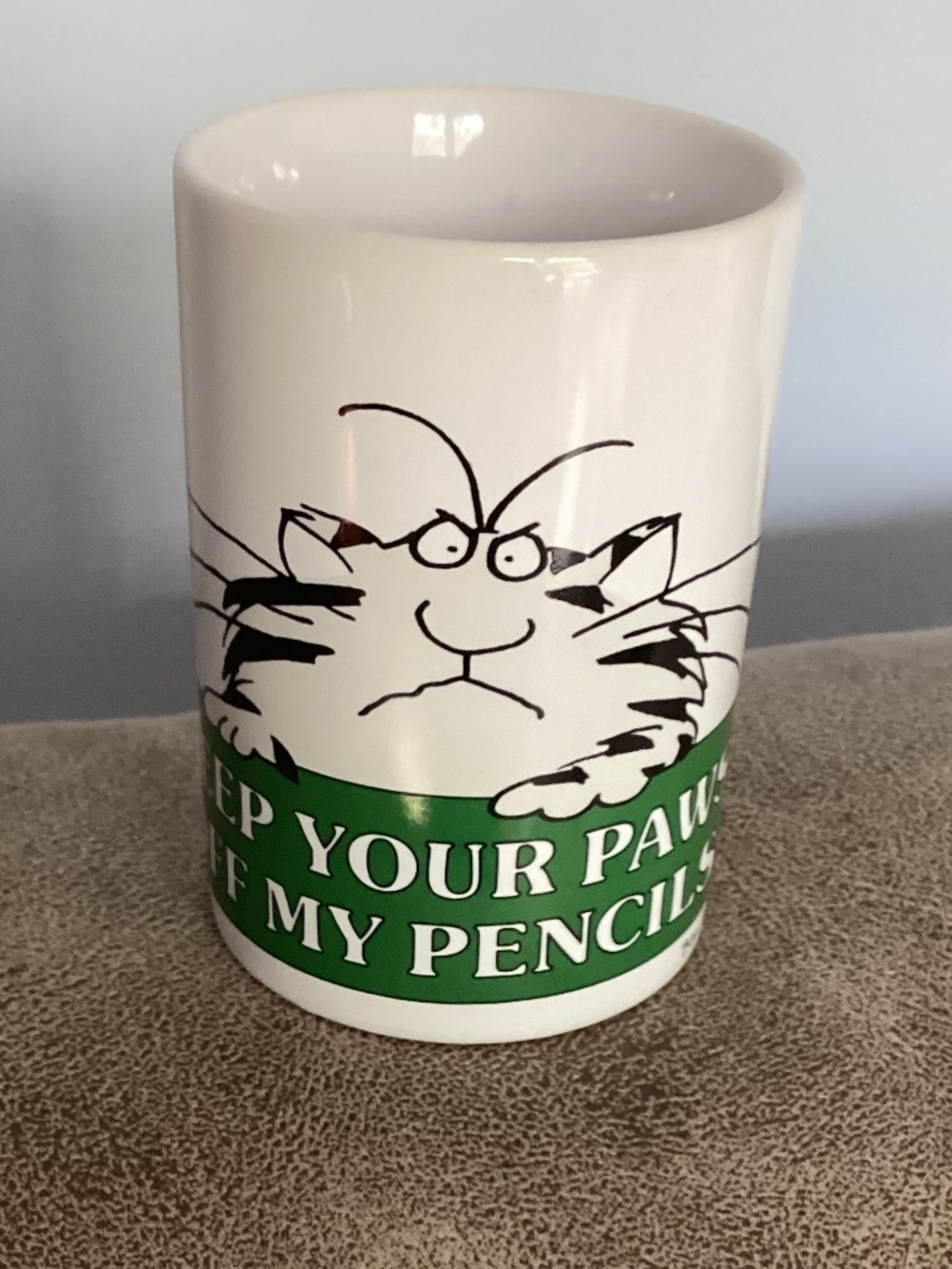 Vintage Sandra Boynton Cat ceramic pencil holder